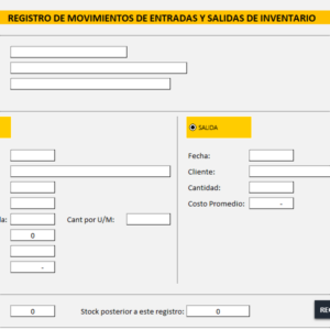 Sistema en Excel para Registro de Inventario